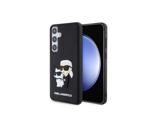 Karl Lagerfeld -  Karl Lagerfeld 3D Rubber Karl and Choupette Case for Samsung Galaxy S24+ Black