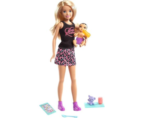 Mattel Lalka Barbie Barbie Barbie Opiekunka Lalka + bobas + akcesoria GRP10_GRP13