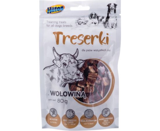 HILTON Treaning treats Beef - Dog treat - 80g