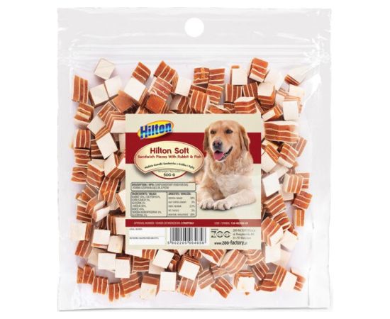 HILTON Sandwich pieces with rabbit and fish - Dog treat - 500 g