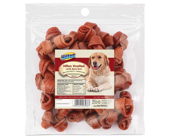 HILTON Knotted Lamb Bone 6 cm - dog chew - 500g