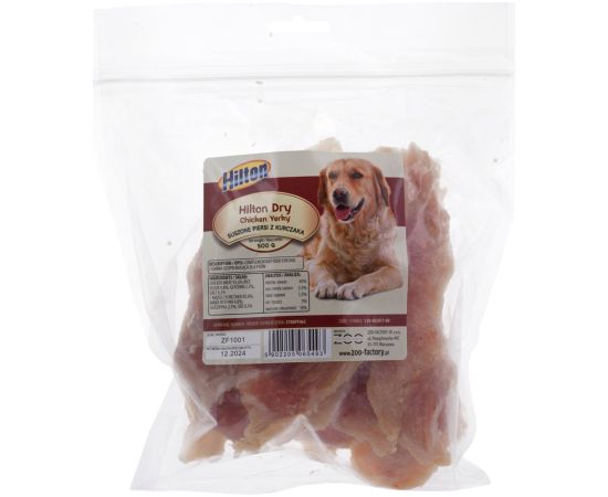 HILTON Dry chicken jerky - Dog treat - 500 g