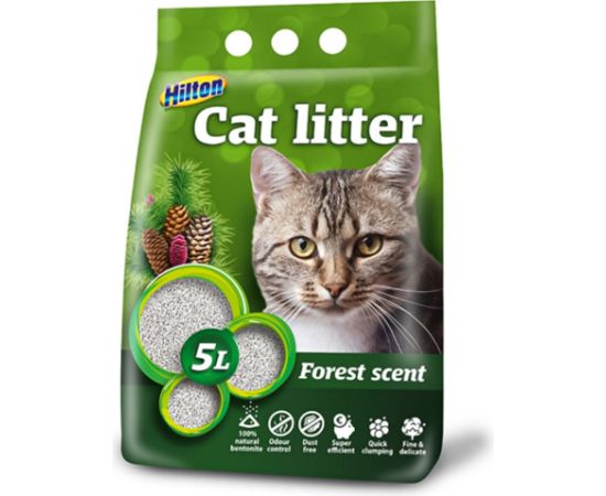 HILTON bentonite clumping forest cat litter - 5 l