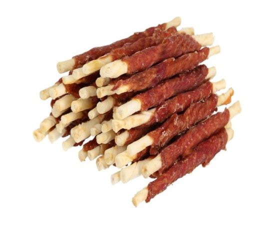 HILTON Duck wrap white rawhide stick - dog chew - 500g