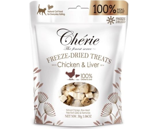 CHERIE Freeze-dried chicken and liver pieces - cat treats - 30g