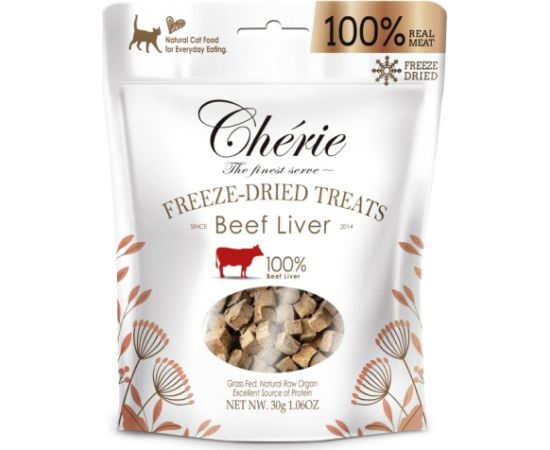 CHERIE Freeze-dried beef liver pieces - cat treats - 30g