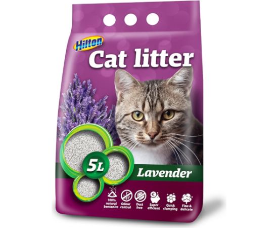 HILTON bentonite lavender clumping cat litter - 5 l