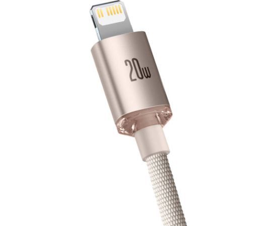 Kabel USB-C do iP Baseus Crystal Shine,  20W, 2m (różowy)