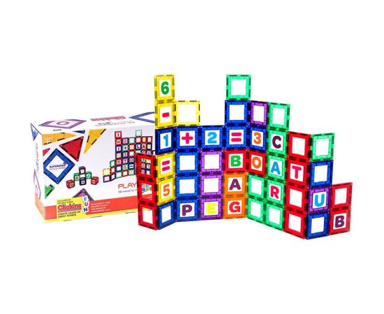 Magnetic tiles 3D Playmags 170 - 80 pcs set