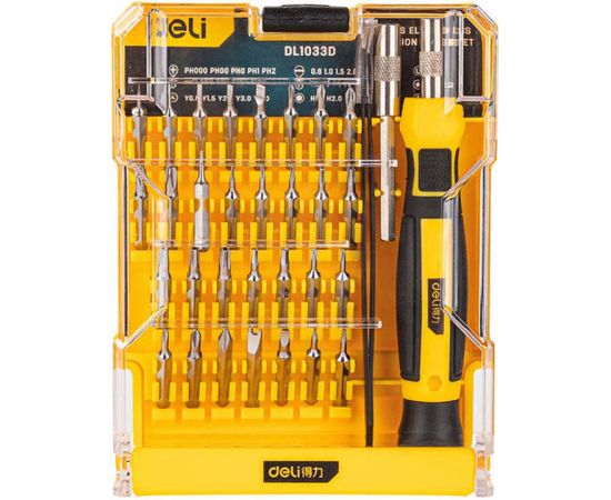 Precision Screwdriver set 33 pcs Deli Tools EDL1033D