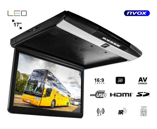 Monitor Nvox Monitor podwieszany podsufitowy led 17cali hdmi usb sd ir fm full hd