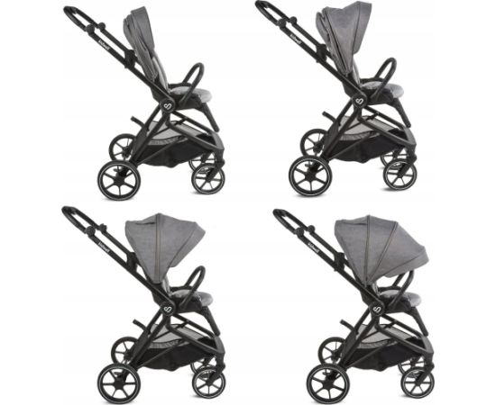 Daudzfunkcionālie rati 2in1 KinderKraft Kidwell Velmont VELMONT GRAY 5906601700569