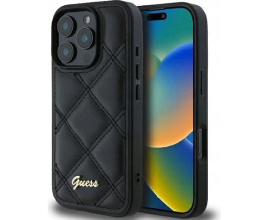 Guess Quilted Metal Logo Case Защитный Чехол для Apple iPhone 16 Pro Max