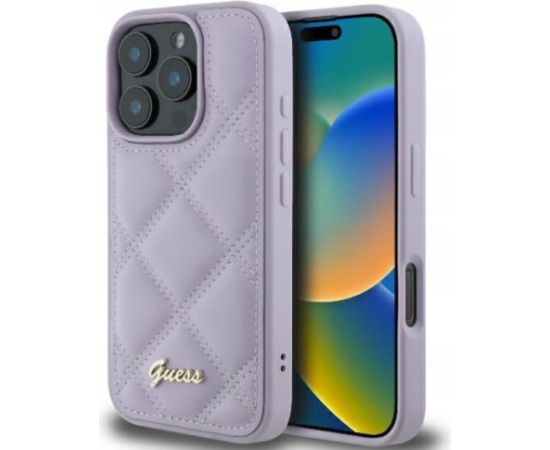 Guess Quilted Metal Logo Case Защитный Чехол для Apple iPhone 16 Pro Max