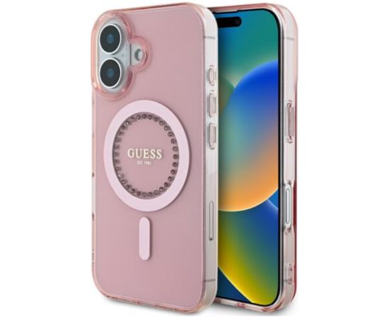 Guess IML Rhinestones MagSafe Case Защитный Чехол для Apple iPhone 16 Pro Max