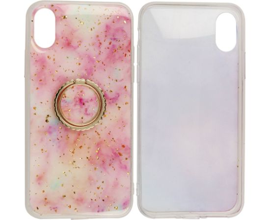 Fusion Marble Ring Back Case Silikona Aizsargapvalks Priekš Apple iPhone 11 Rozā