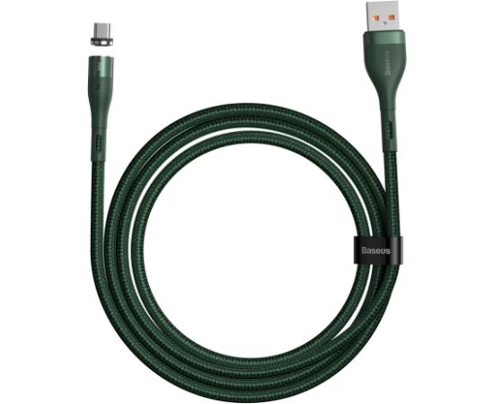 USB magnētiskais kabelis - Micro USB Baseus Zinc 2.1A 1m (zaļš)