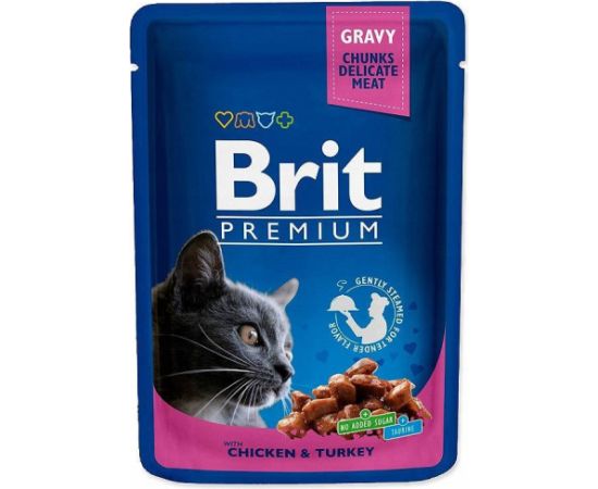 Brit BR.CAT  POUCHES CHICKEN&TURKEY - mokra karma dla kota - 100g