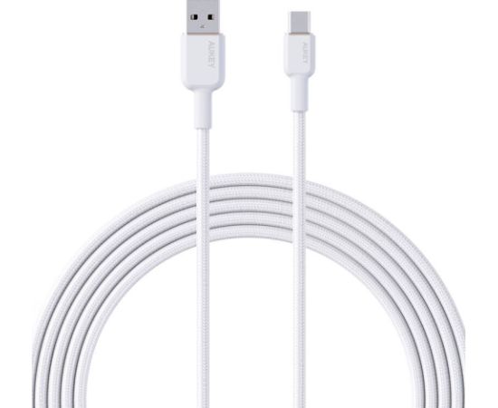 USB-A to USB-C Cable Aukey CB-NAC2, 60W, 1.8m (white)