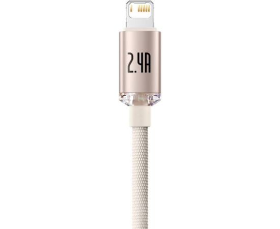 Kabel USB do iP Baseus Crystal Shine, 2.4A, 2m (różowy)