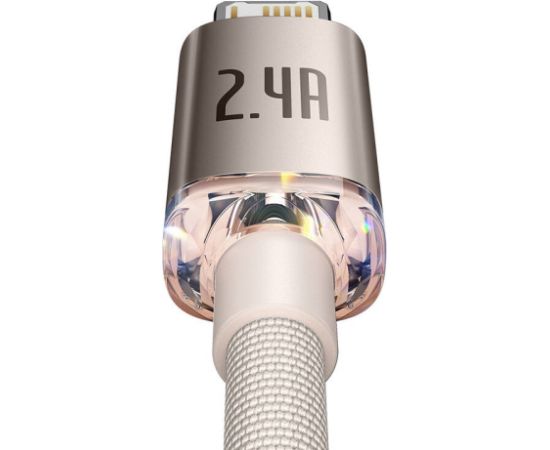 Kabel USB do iP Baseus Crystal Shine, 2.4A, 2m (różowy)