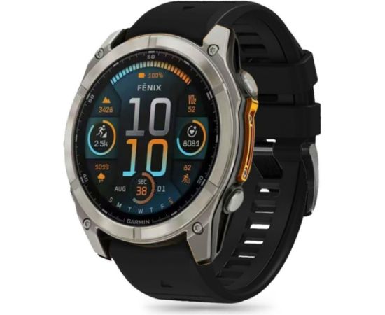 Tech-Protect watch strap Silicone Garmin fenix 5/6/6 Pro/7/E/8 47mm, black