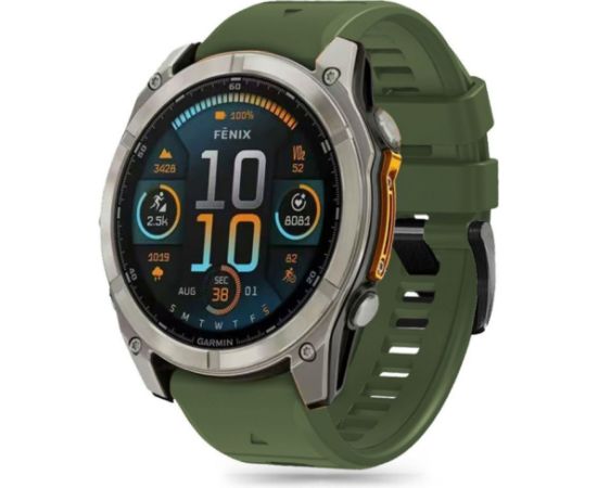 Tech-Protect watch strap Silicone Garmin fenix 5/6/6 Pro/7/E/8 47mm, military green