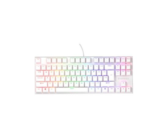 Klaviatūra Genesis Thor 303 TKL RGB white Outemu Peach Silent