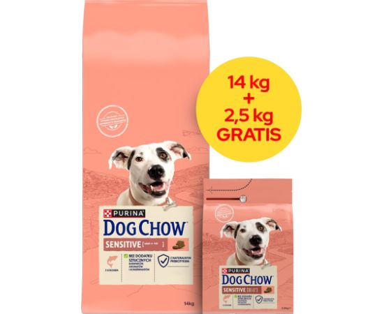 PURINA Dog Chow Sensitive Salmon - dry dog food - 14 + 2,5kg