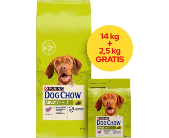 PURINA Dog Chow Adult Lamb - dry dog food - 14 + 2,5kg