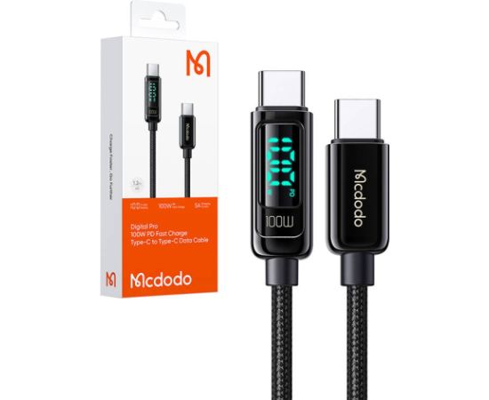 Mcdodo CA-8820 100W USB-C to USB-C cable, 1.2m (black)