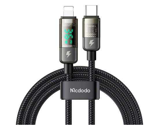 Mcdodo CA-3600 USB-C to Lightning cable, auto power off, 36W, 1.2m (black)