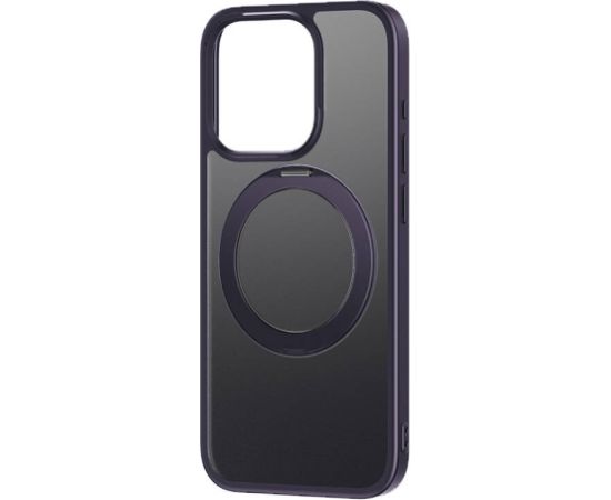 Phone Case with Stand Baseus SkyRing 360° for iP 14 Pro +tempered-glass and cleaning kit (purple)