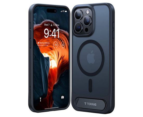 Torras UPRO Pstand Case for iPhone 15 Pro Max (black)