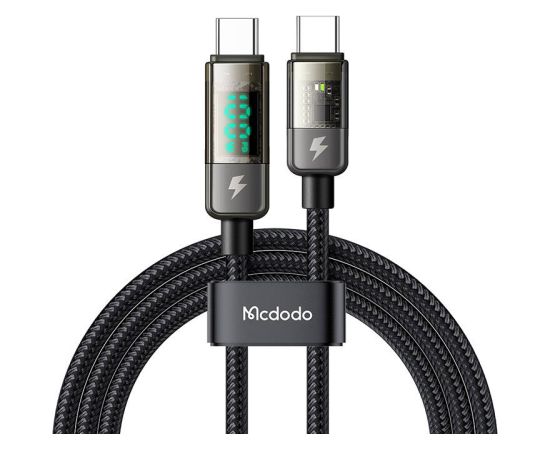 Mcdodo CA-3611 USB-C to USB-C cable, auto power off, PD 100W, 1.8m (black)