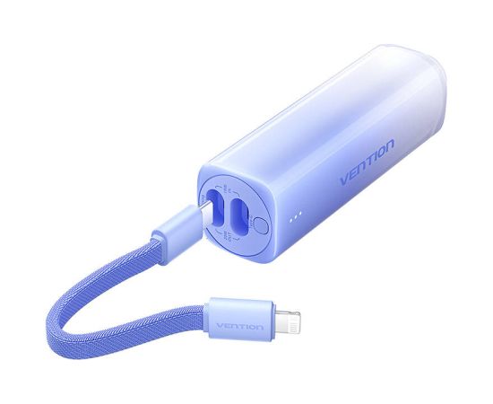 Powerbank 5000mAh Vention FHWL0 20W + cable USB-C do lightning (niebieski)