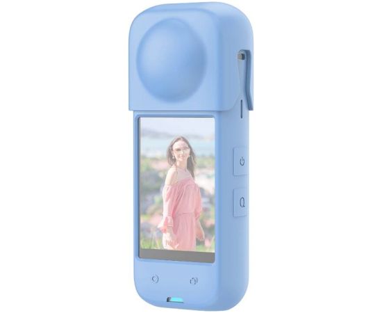 Silicone protective case PULUZ for Insta360 X4 (blue)