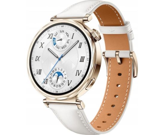 Huawei Watch GT5 41mm Classic Gold, White Leather Strap 41mm