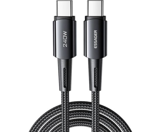 USB-C do USB-C Cable, Essager, EXCTT3-CGA0G-P, 240W, 2m (black)