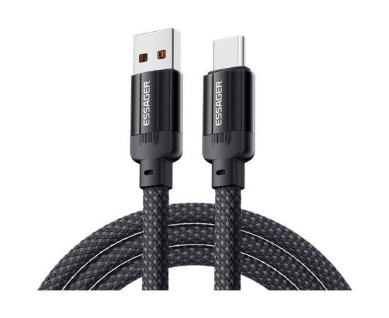 USB to USB-C cable, Essager, EXCT-YS01-P, 100W, 1m (black)