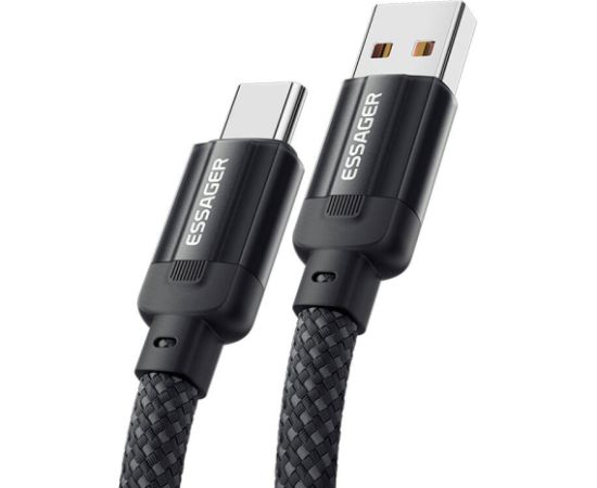 USB to USB-C cable, Essager, EXCT-YS01-P, 100W, 1m (black)