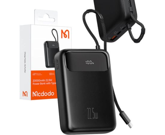 Mcdodo MC-3720 20000mAh power bank, USB-C, USB-A, USB-C cable