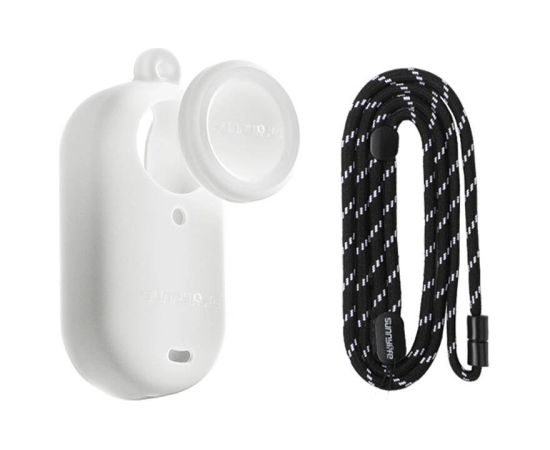 Silicone case with a leash Sunnylife for Insta360 GO 3S (white)