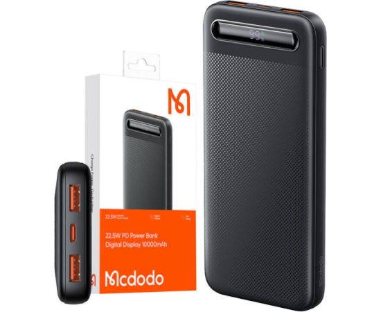 Power Bank Mcdodo MC-3881 Digital Display 10000mAh, 22.5W do D (czarny)