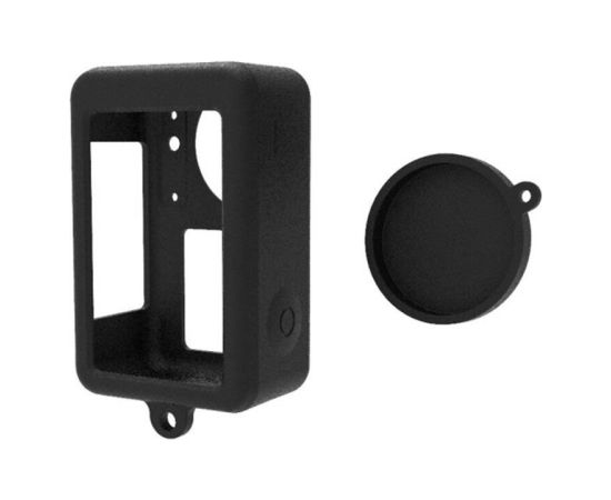 Silicone case Puluz for DJI Osmo Action 4/3 with lens cover (black)