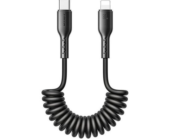 Fast Charging cable for car Joyroom Type-C to Lightning Easy-Travel Series 30W 1.5m, coiled (black)