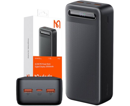 Power Bank Mcdodo MC-3911 Digital Display 30000mAh, 22.5W do D (czarny)