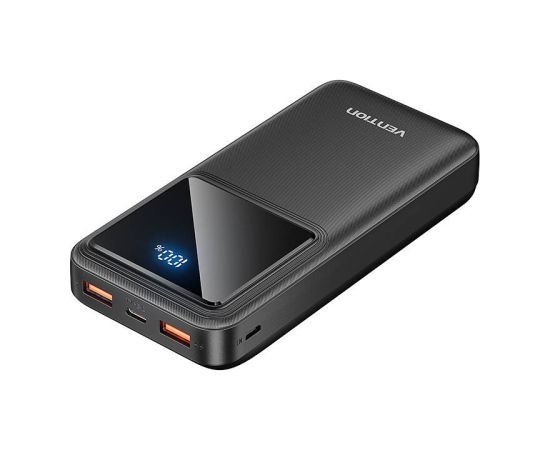 Powerbank, Vention, FHLB0, 20000mAh, Micro-USB, USB-C, 2xUSB-A, 22.5W (black)