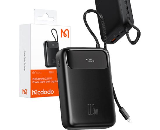 Power Bank Mcdodo MC-3710 Digital Dis 20000mAh, 22.5W (czarny)