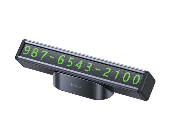 Baseus Square Bar Temporary Parking Number Plate (Black)